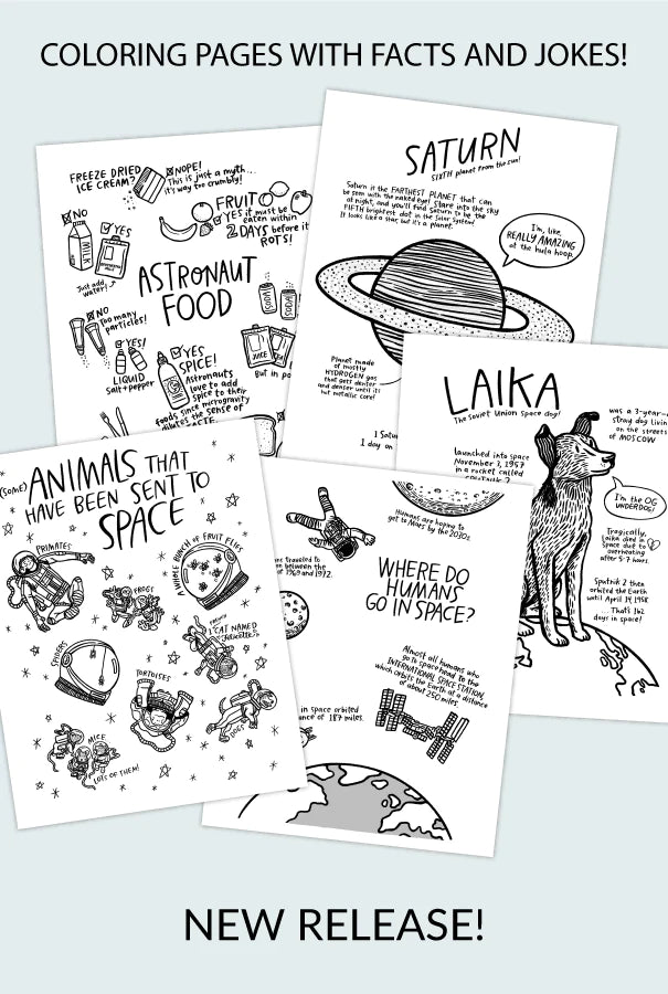 Space Mini Coloring Book Activity 