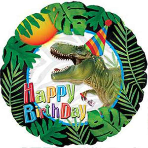 Mylar Birthday Dino Party Balloon