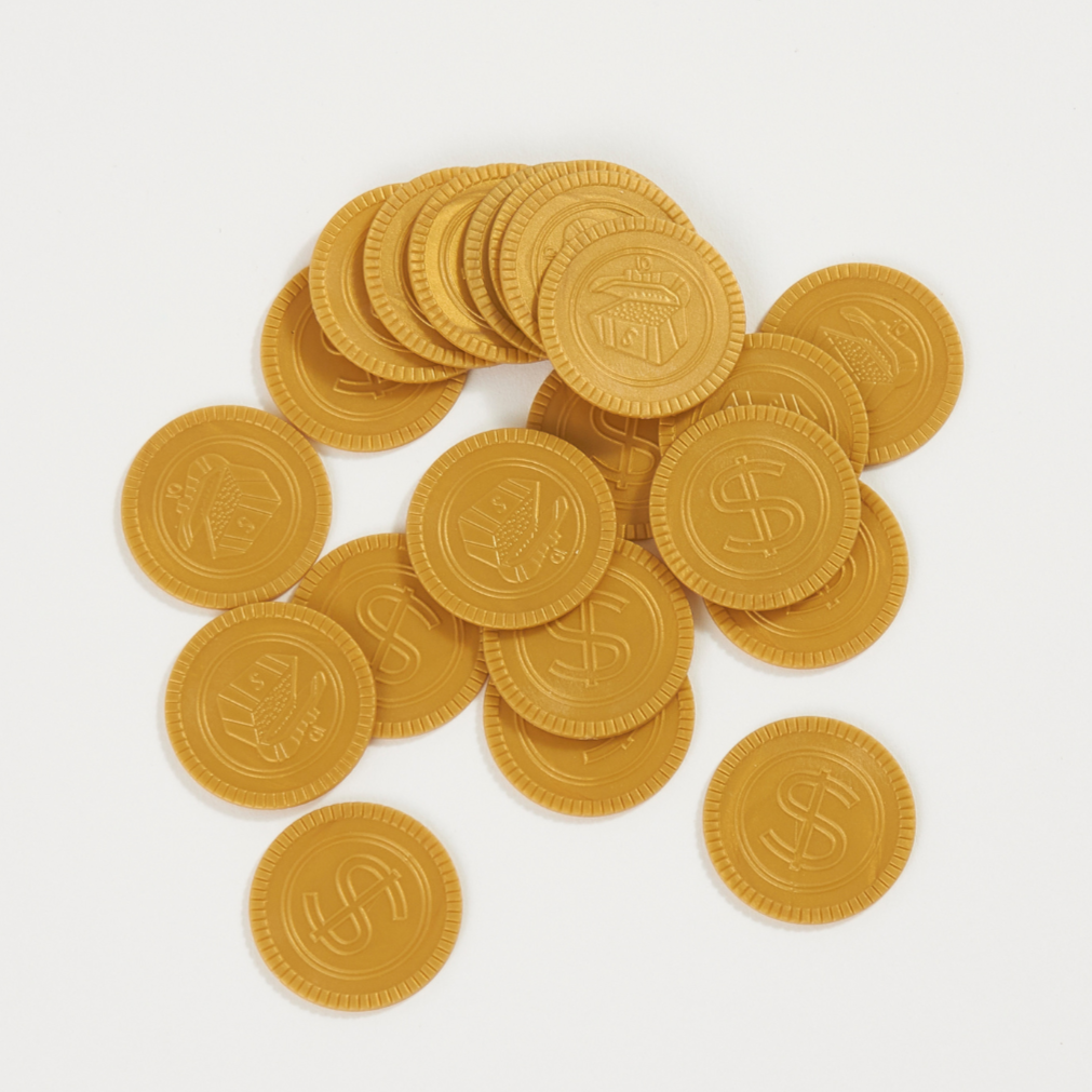 Plastic Gold Coin Treasure Assortment