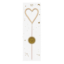 Load image into Gallery viewer, Big 8&quot; Gold Heart Sparkler Wand Card - Celebrate