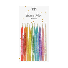 Load image into Gallery viewer, Glitter Wish 3&quot; Beeswax Candles - Rainbow - Set of 10