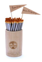 Load image into Gallery viewer, 30 Bamboo Paint Brushes: Bamboo Cup with 30 Bamboo Paint Brushes