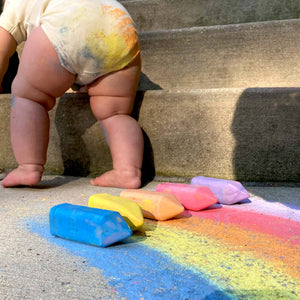 Kids Sidewalk Chalk - Non-Toxic, Chunky Rainbow