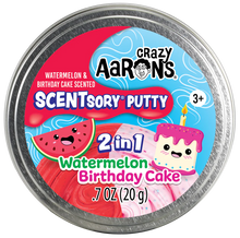 Load image into Gallery viewer, Scentsory Watermelon/Birthday Cake - 2.75&quot; Thinking Putty Tin