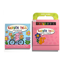 Load image into Gallery viewer, Carry Along! Coloring Book and Crayon Set - Garden Pals