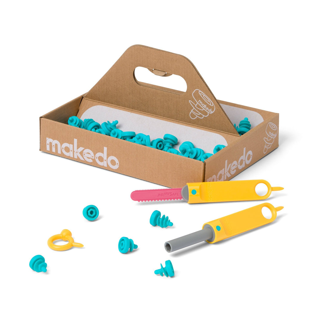 Makedo Cardboard Construction Explore Kit, 50-Piece