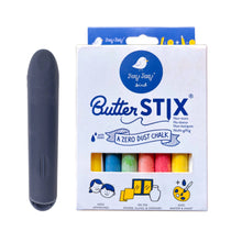 Load image into Gallery viewer, Dustless Creamy Chalk ButterStix  + Holder - 12 Pack of Assorted Colors