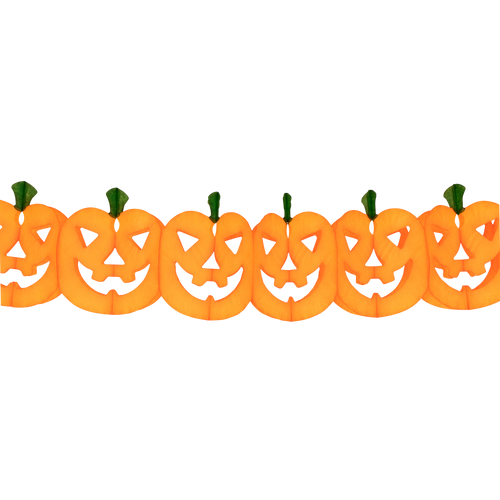 Halloween Pumpkin Garland 3m Orange